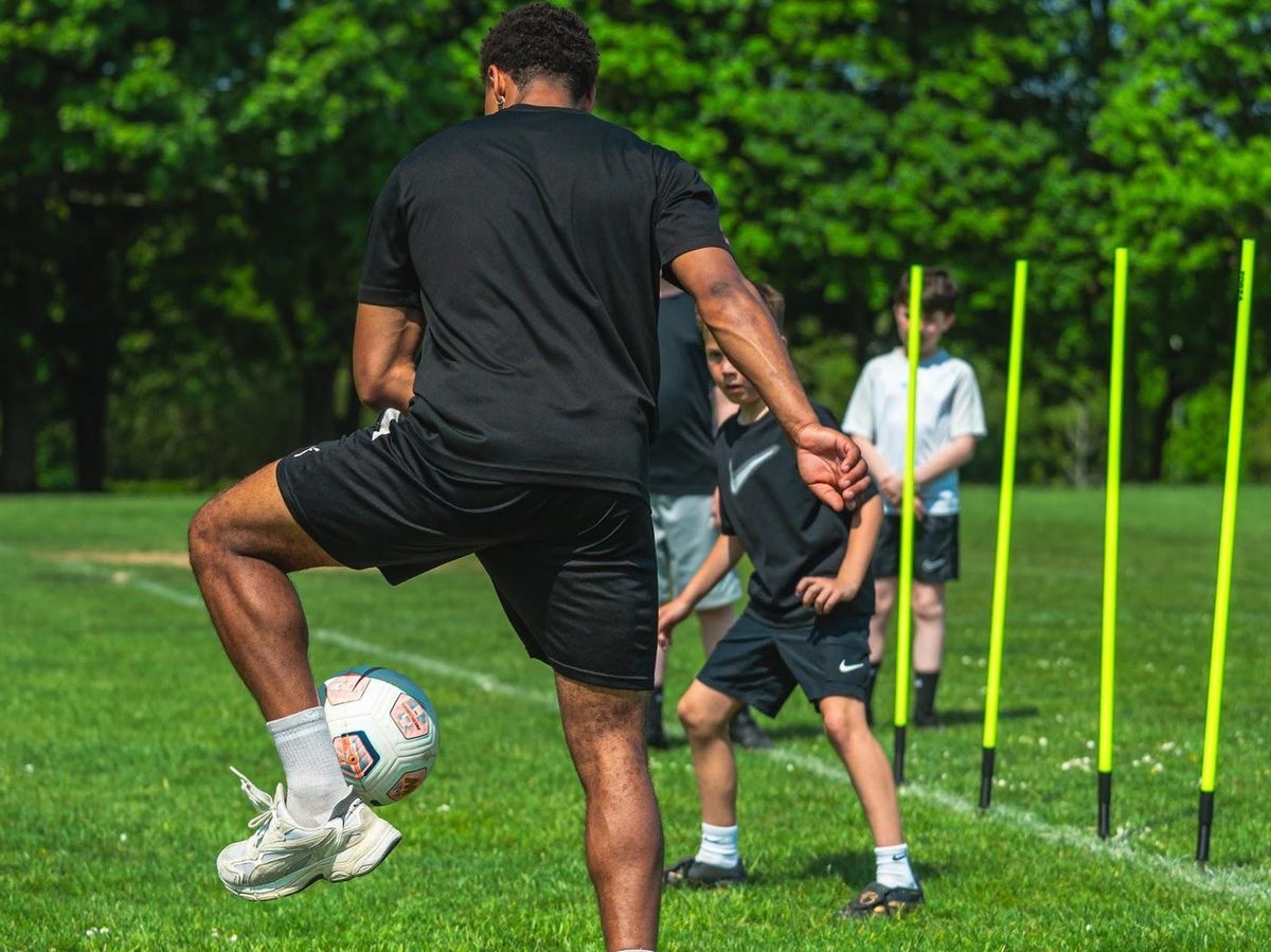 Relentless Generation football coaching session